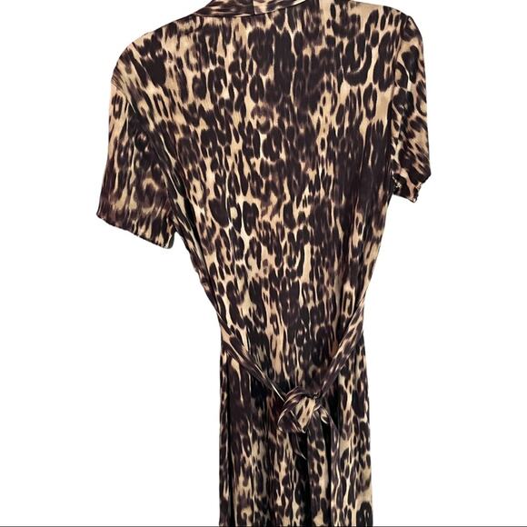 Elie Tahari Leopard Short Sleeve Wrap Dress Size Small - Picture 5 of 5